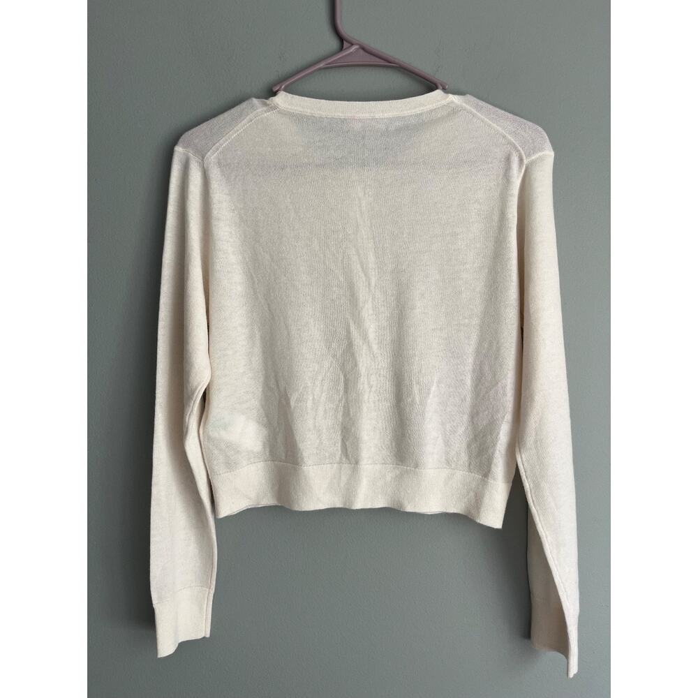 J.Crew Featherweight 100% Cashmere Cardigan Snow Ivory XS NWT $168 BZ400 Preppy - Picture 9 of 10